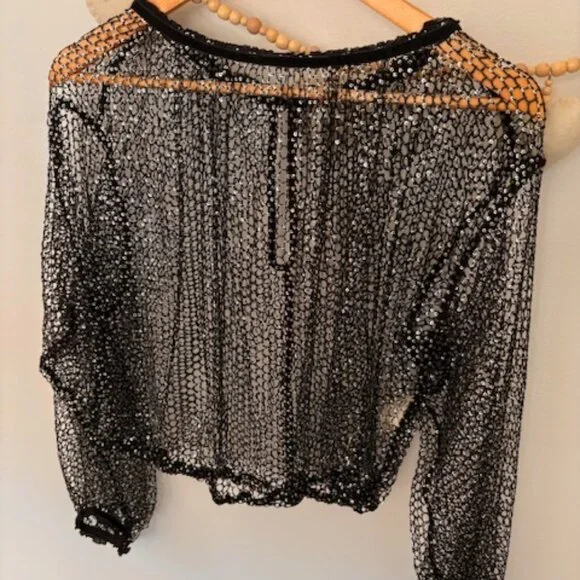 Free People Sparks Fly Top / Black Combo NWT (S) - Picture 4 of 6